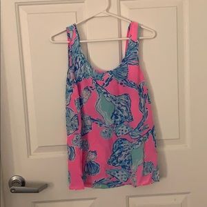 Lilly Pulitzer barefoot princess cosmos tank